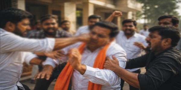 भाजपच्या जिल्हा उपाध्यक्षाविरोधात मारहाण, धमकावल्याप्रकरणी गुन्हा